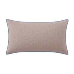 Custom Lumbar Pillow - Francis Blush Chenille 13 Custom Lumbar Pillow - Francis Blush Chenille -Furniture Shop FrancisBlushChenilleLumbarwithClarioIceVelvetPiping.01