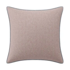 Custom Pillow - Francis Blush Chenille 17 Custom Pillow - Francis Blush Chenille -Furniture Shop FrancisBlushChenillewithRalphNavyPinstripePiping.01