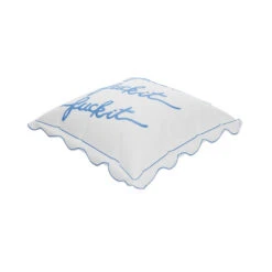 Fuck It Large Scallop Pillow Cover - Sapphire -Furniture Shop FuckItPillowCover Sapphire.02