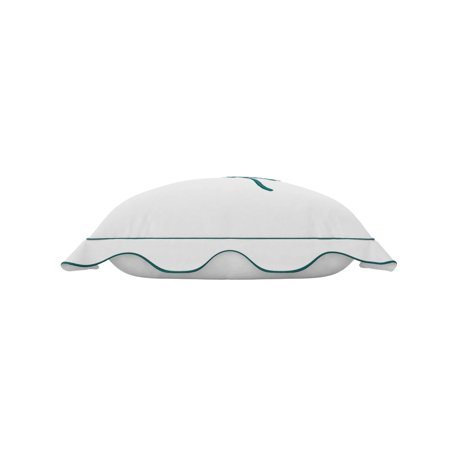 Fuck It Small Scallop Pillow Cover - Teal 3 Fuck It Small Scallop Pillow Cover - Teal - Image 3