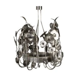 Brutalist Style Metal Chandelier - Chrome - Global Views Second
