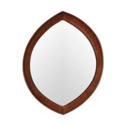 Pointed Oval Mirror With Wood Back - Global Views Second