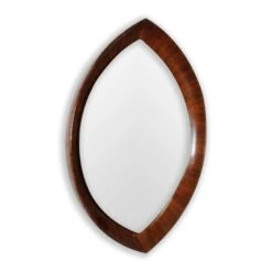 Pointed Oval Mirror With Wood Back - Global Views Second -Furniture Shop GV 4PointedOvalMirrorwithWoodBack.02
