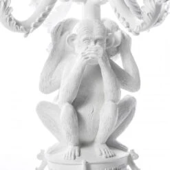 Giant Burlesque 3 Monkeys Candelabra - White By Seletti 14 Giant Burlesque 3 Monkeys Candelabra - White By Seletti -Furniture Shop GiantBurlesque3MonkeysCandelabra WhitebySeletti.05