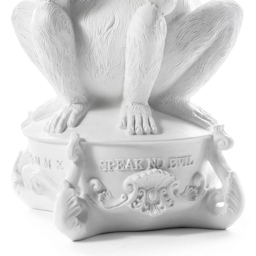 Giant Burlesque 3 Monkeys Candelabra - White By Seletti 6 Giant Burlesque 3 Monkeys Candelabra - White By Seletti - Image 6