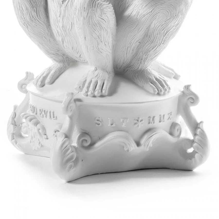 Giant Burlesque 3 Monkeys Candelabra - White By Seletti 7 Giant Burlesque 3 Monkeys Candelabra - White By Seletti - Image 7