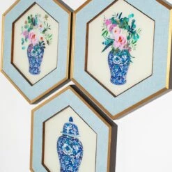 Ginger Vase Hexagon Art - Set Of 3 -Furniture Shop Ginger 20Vase 20Hexagon 20Art 20 20Set 20of 203.03