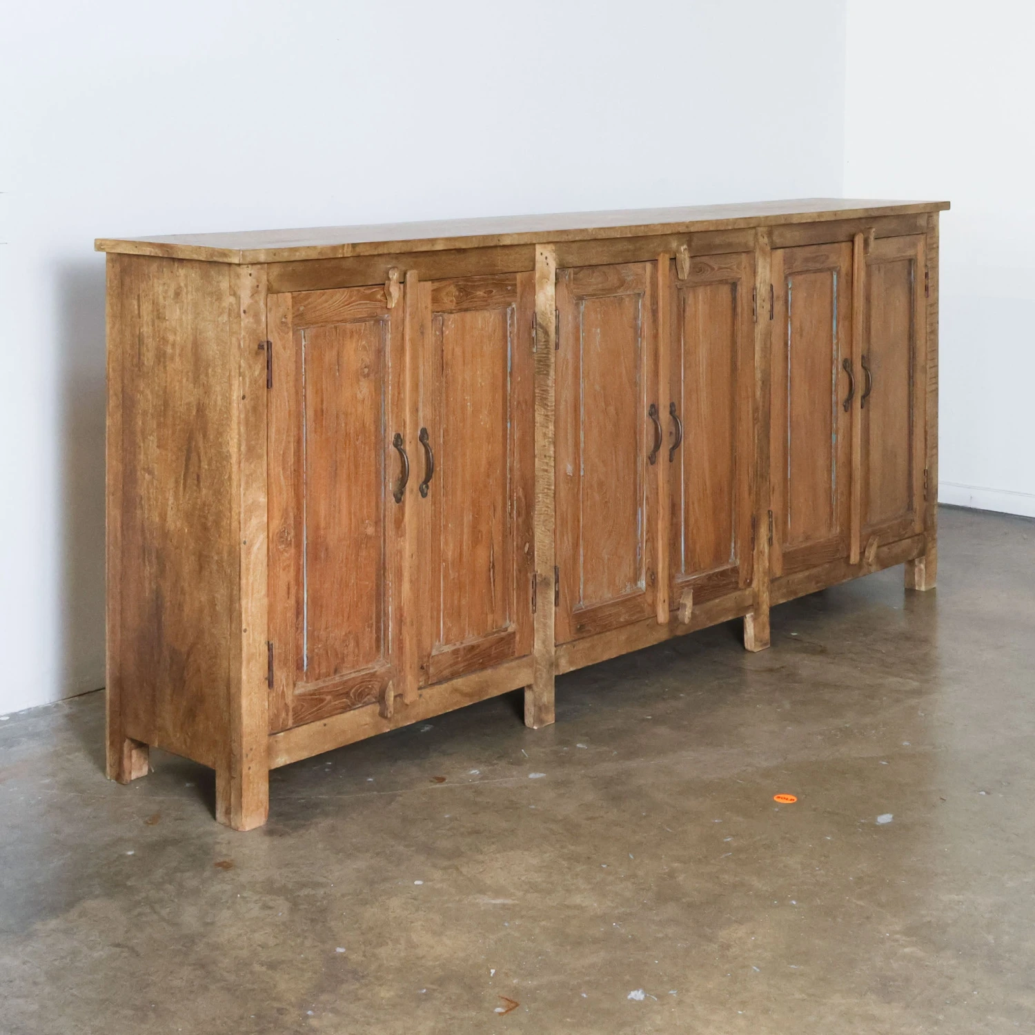 Heavy 6 Door Narrow Sideboard 2 Heavy 6 Door Narrow Sideboard - Image 2