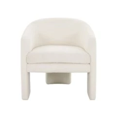 Highball Accent Chair In Sherpa White