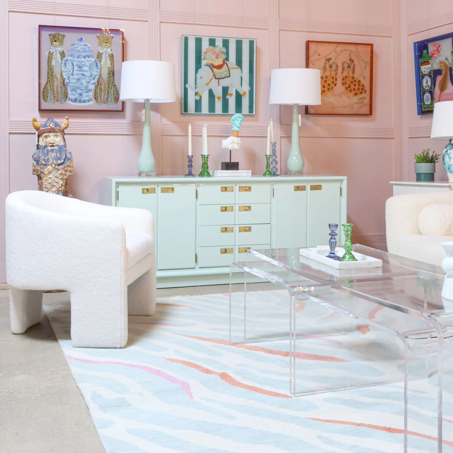 Highball Accent Chair In Sherpa White 2 Highball Accent Chair In Sherpa White - Image 2