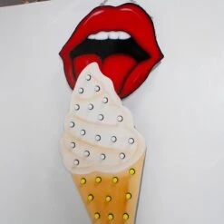 Ice Cream Cone With Mouth Sign -Furniture Shop Ice 20Cream 20Cone 20With 20Mouth 20Sign.04