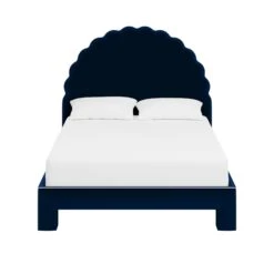Custom Juliet Bed -Furniture Shop JulietBedinAdelaNavyVelvet.01