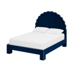Custom Juliet Bed -Furniture Shop JulietBedinAdelaNavyVelvet.02