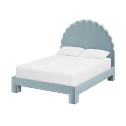 Custom Juliet Bed -Furniture Shop JulietteBedinClarioIceVelvet.02