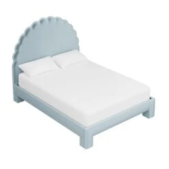 Custom Juliet Bed -Furniture Shop JulietteBedinClarioIceVelvet.03