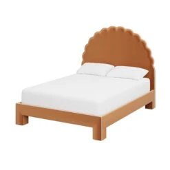 Custom Juliet Bed -Furniture Shop JulietteBedinNicholasCamelVelvet.02