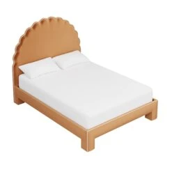 Custom Juliet Bed -Furniture Shop JulietteBedinNicholasCamelVelvet.03