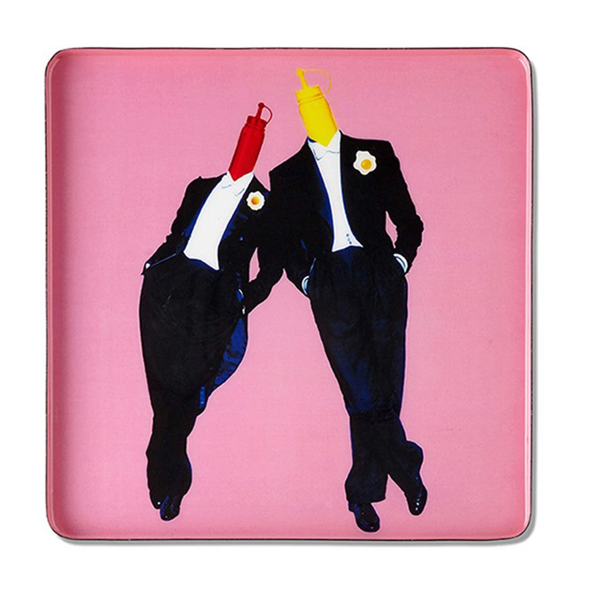 Ketchup & Mustard Square Tray 1 Ketchup & Mustard Square Tray