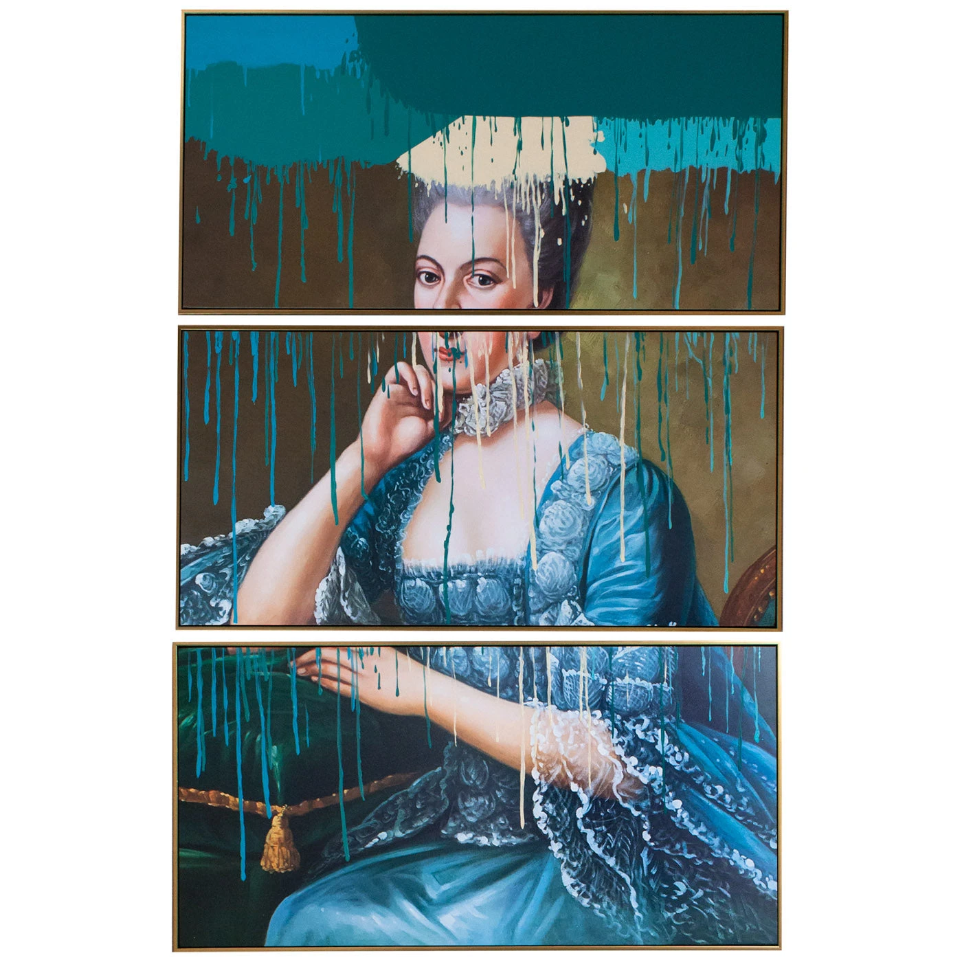 Lady Ella Drip Giclee Triptych 1 Lady Ella Drip Giclee Triptych
