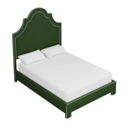 Custom Landry Bed -Furniture Shop LandryBedinEvelynEmeraldVelvet.03 0037a80f eccd 4970 b7d9 0c52cc9b2af8