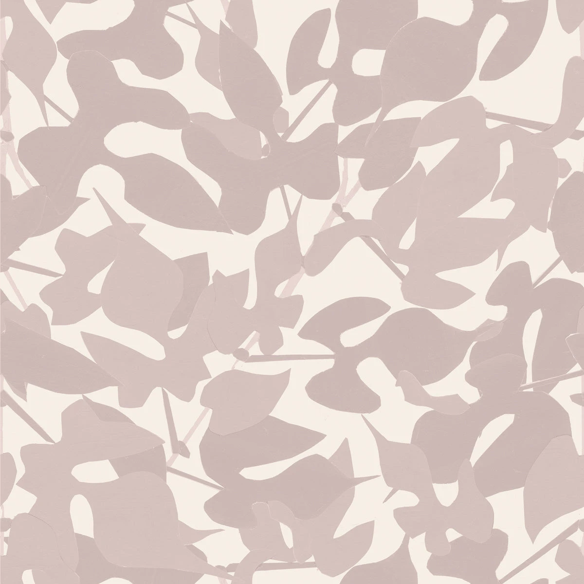 Leaves Wallpaper - Dusty Rose 1 Leaves Wallpaper - Dusty Rose