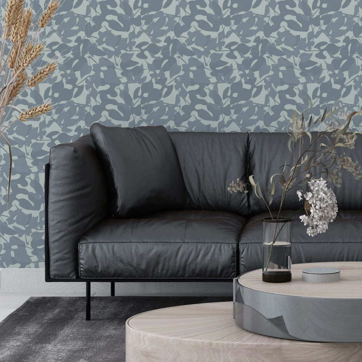 Leaves Wallpaper - Smoke 2 Leaves Wallpaper - Smoke - Image 2