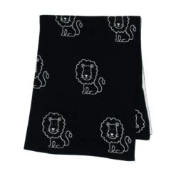 Lion Baby Throw - Black