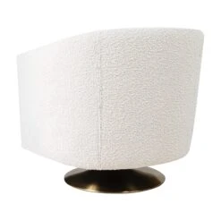 Lost & Found Swivel Chair In Ivory Boucle -Furniture Shop Lost FoundSwivelChairinIvoryBoucle.02