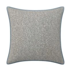 Custom Pillow - Louis Light Grey Boucle -Furniture Shop LouisLightGreyBouclewithClarioIceVelvetPiping.01
