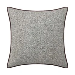Custom Pillow - Louis Light Grey Boucle -Furniture Shop LouisLightGreyBouclewithLelaDustyRoseVelvetPiping.01