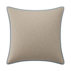 Custom Pillow - Luay Oatmeal Linen -Furniture Shop LuayOatmealLinenwithClarioIceVelvetPiping.01