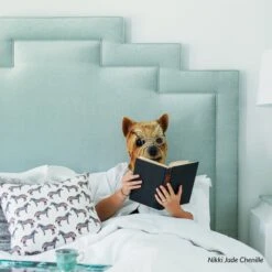 Custom MH Bed 29 Custom MH Bed -Furniture Shop MH Bed in Nikki Jade Chenille.04