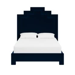 Custom MH Bed 19 Custom MH Bed -Furniture Shop MHBedinAdelaNavyVelvet.01