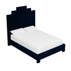 Custom MH Bed 21 Custom MH Bed -Furniture Shop MHBedinAdelaNavyVelvet.03