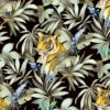 Mangrove Tiger Fabric - Black
