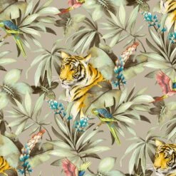 Mangrove Tiger Fabric - Natural
