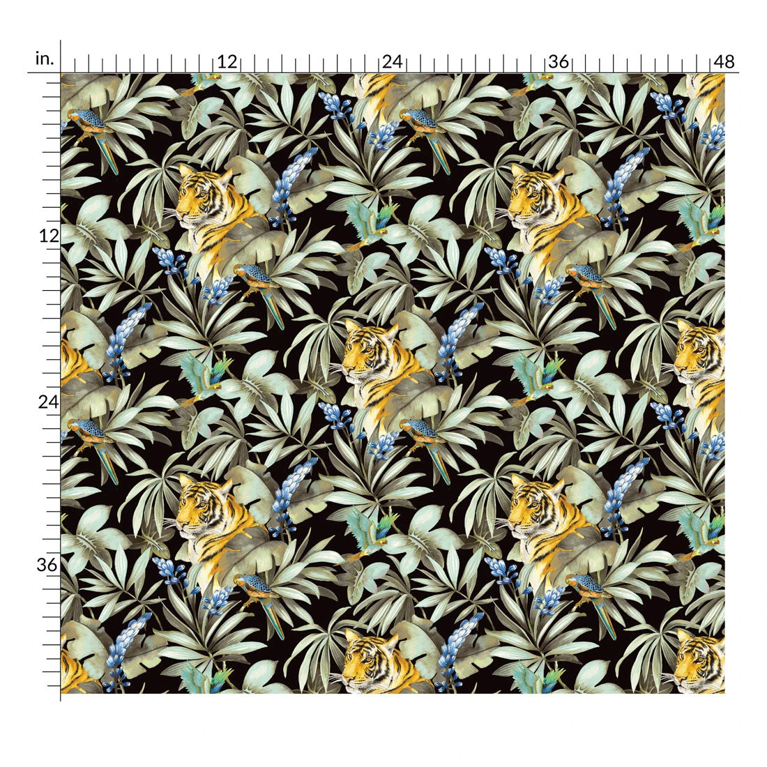 Mangrove Tiger Wallpaper - Black 2 Mangrove Tiger Wallpaper - Black - Image 2