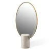 Marble White Oval Mirror