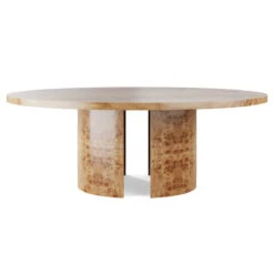 Custom Marquess Dining Table -Furniture Shop MarquessDiningTable.GoldenPecanMappaBurl.01