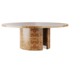 Custom Marquess Dining Table -Furniture Shop MarquessDiningTable.GoldenPecanMappaBurl.02