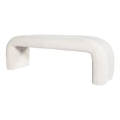 Maxwell Bench In Ivory Boucle