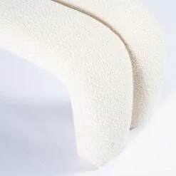 Maxwell Bench In Ivory Boucle -Furniture Shop MaxwellBenchInIvoryBoucle.03