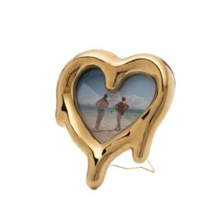 Melted Heart Mirror Frame - Gold By Seletti -Furniture Shop Melted Heart Mirror Frame Gold by Seletti.04