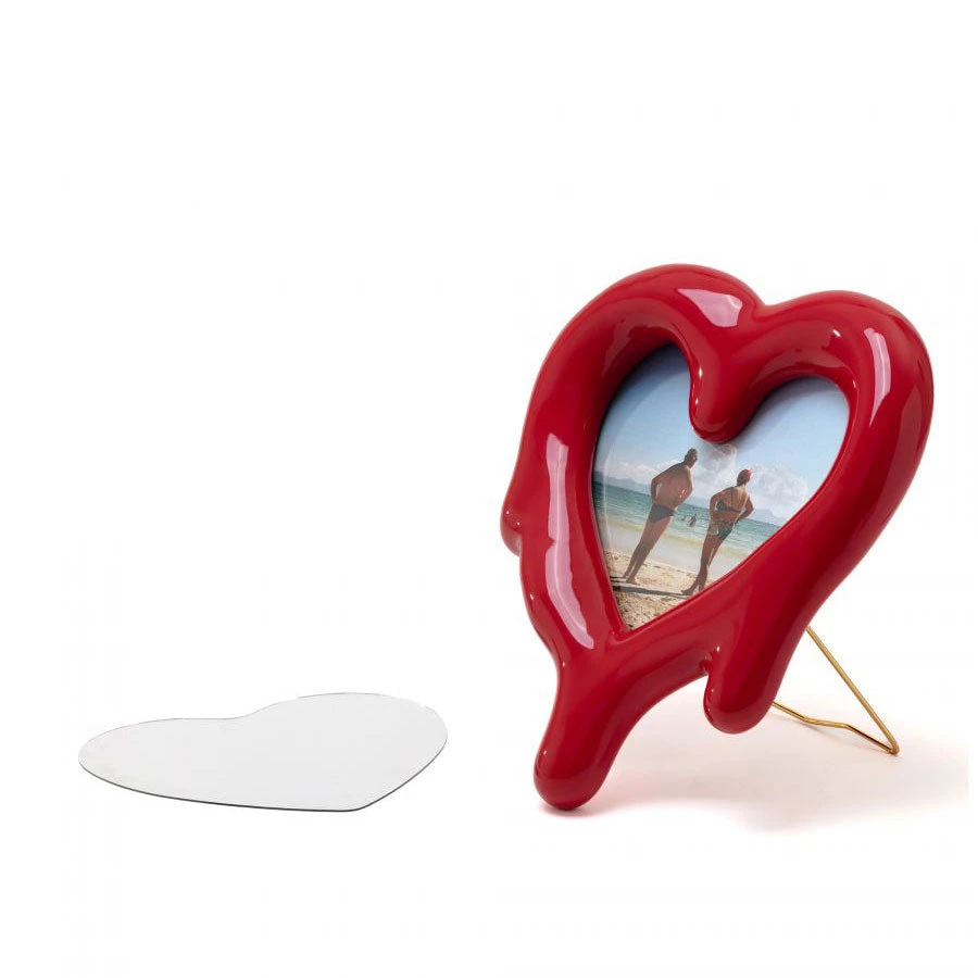 Melted Heart Mirror Frame - Red By Seletti 1 Melted Heart Mirror Frame - Red By Seletti