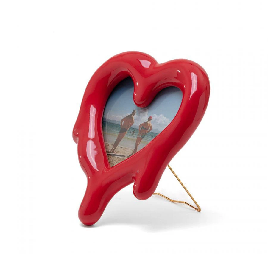 Melted Heart Mirror Frame - Red By Seletti 3 Melted Heart Mirror Frame - Red By Seletti - Image 3