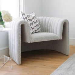 Miles Chair In Grey Boucle 11 Miles Chair In Grey Boucle -Furniture Shop MilesChair.09