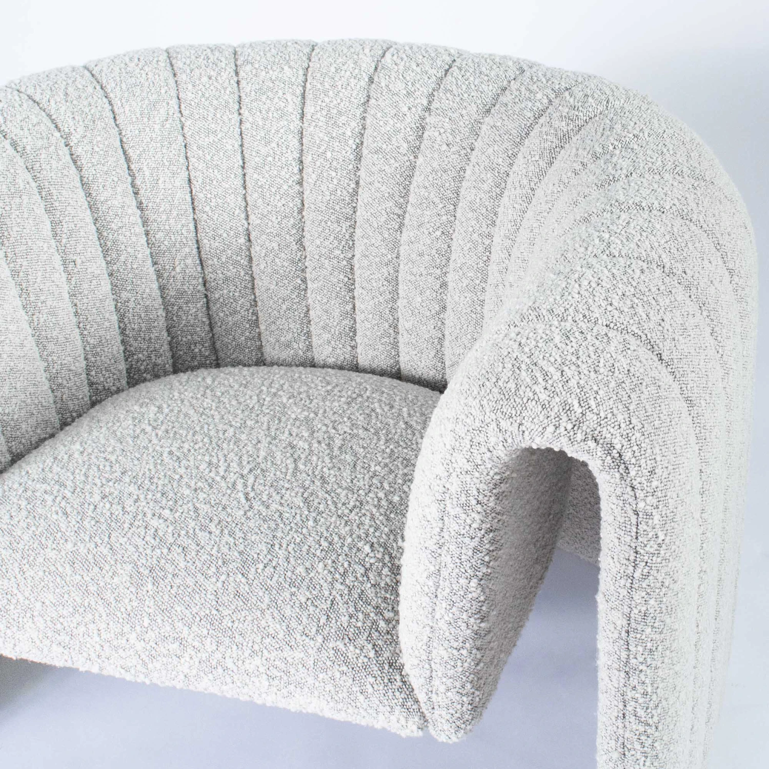 Miles Chair In Grey Boucle 8 Miles Chair In Grey Boucle - Image 8