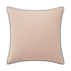 Custom Pillow - Monique Baby Pink Velvet -Furniture Shop MoniqueBabyPinkVelvetwithRalphNavyPinstripePiping.02