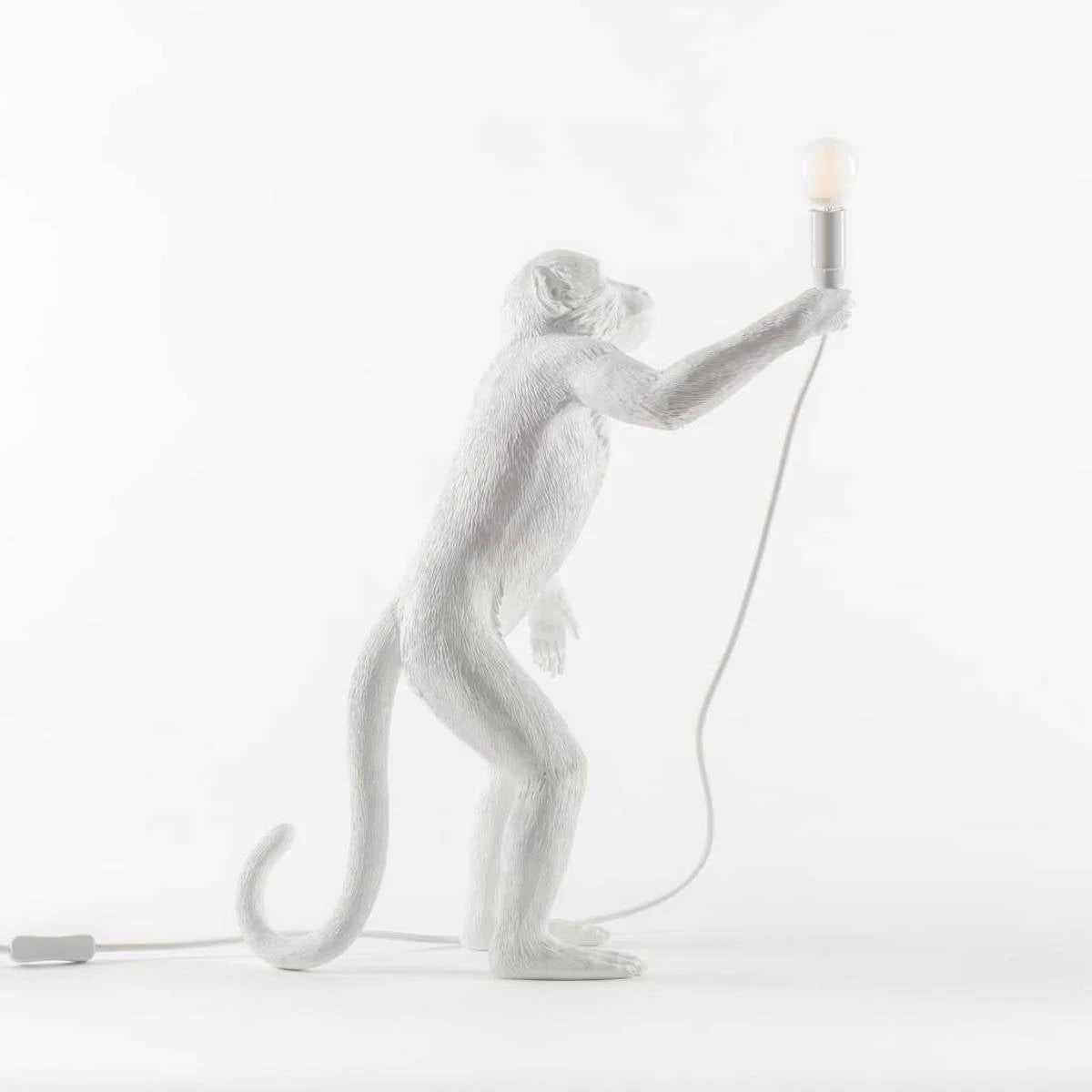 Monkey Lamp - Standing White By Seletti 3 Monkey Lamp - Standing White By Seletti - Image 3