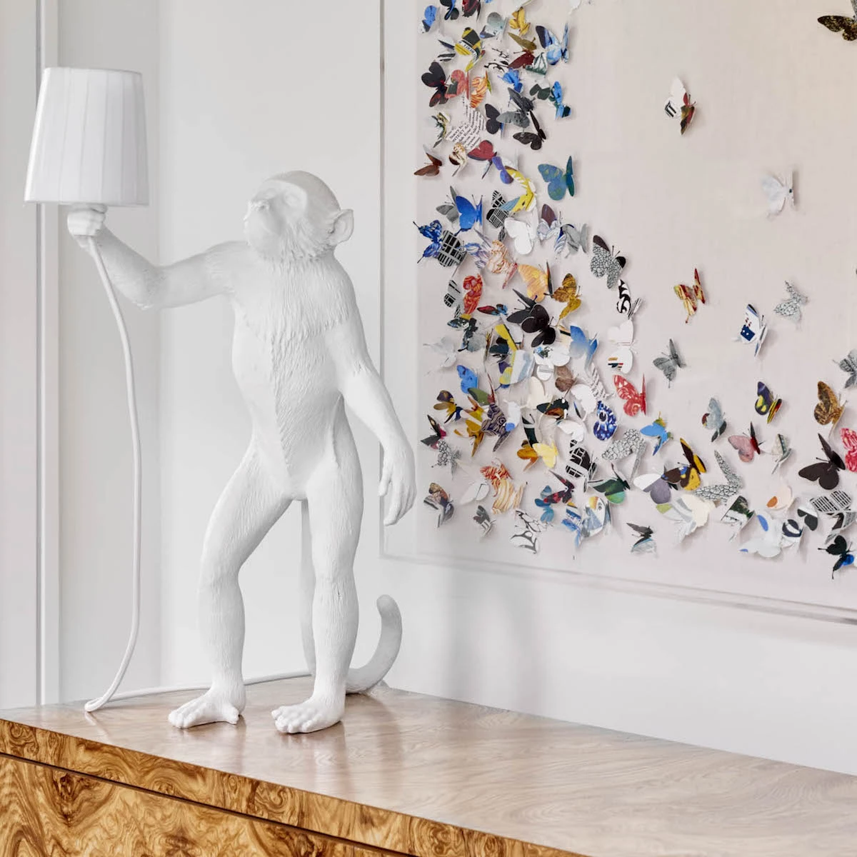 Monkey Lamp - Standing White By Seletti 2 Monkey Lamp - Standing White By Seletti - Image 2